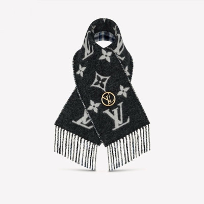 루이비통 여성 블랙 머플러 - Louis vuitton Womens Black Muffler - acc1751x