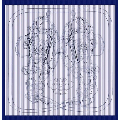 에르메스 여성 네이비 스카프 - Hermes Womens Navy Scarf - acc1795x