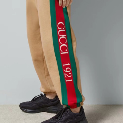 구찌 남성 캐쥬얼 카키 트레이닝 팬츠 - Gucci Mens Khaki Training-pants - guc252x