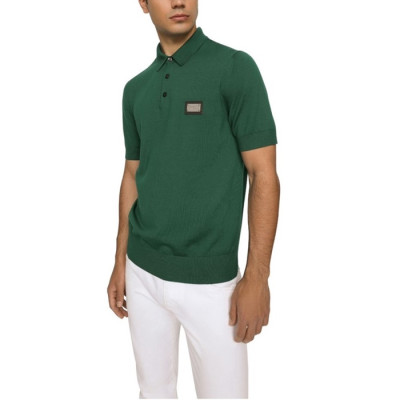 돌체앤가바나 남성 그린 폴로 반팔티 - Dolce&Gabbana Mens Green Tshirts - doc01x