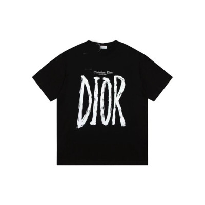 디올 남성 블랙 반팔티 - Dior Mens Black Tshirts - dic288x