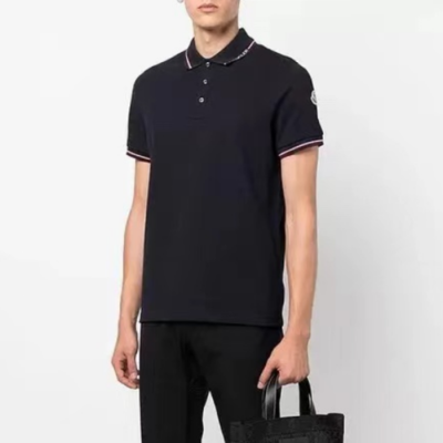 몽클레어 남성 블랙 폴로 반팔티 - Moncler Mens Black Tshirts - moc172x