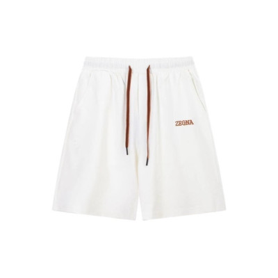 에르메네질도 제냐 블랙 화이트 반바지 - Ermenegildo Zegna Mens White Half-pants - zec03x