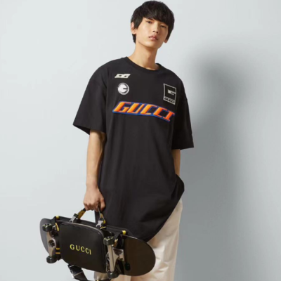 구찌 남성 블랙 반팔티 - Gucci Mens Black Tshirts - guc322x