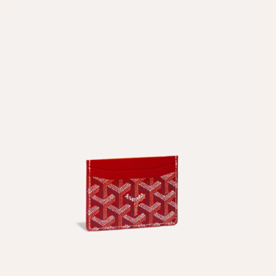 고야드 남/녀 레드 생쉴피스 카드 홀더 - Goyard Unisex Saint Sulpice Card Holder - gow100x