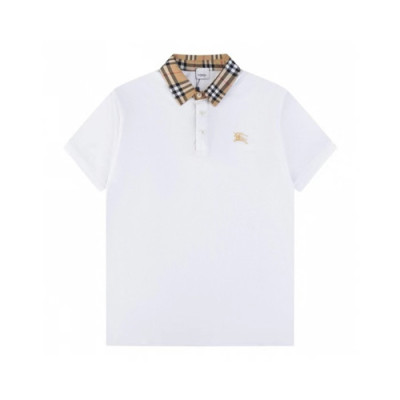 버버리 남성 화이트 폴로 반팔티 - Burberry Mens White Tshirts - buc296x