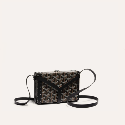 고야드 여성 블랙 미노디에르 트렁크 백 - Goyard Womens Minaudiere Trunk Bag - gob1268x