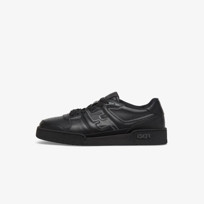 펜디 남성 매치 블랙 로우탑 스니커즈 - Fendi Mens Black Sneakers - fes346x