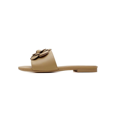 샤넬 여성 까멜리아 베이지 뮬 - Chanel Womens Beige Slippers - chs354x