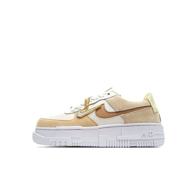 나이키 남/녀 카멜 스니커즈 - Nike Air Force 1 Unisex Sneakers - nis422x