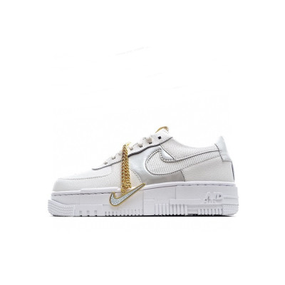 나이키 남/녀 화이트 스니커즈 - Nike Air Force 1 Unisex Sneakers - nis425x