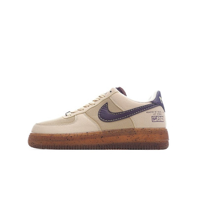 나이키 남/녀 베이지 스니커즈 - Nike Air Force 1 Unisex Sneakers - nis468x