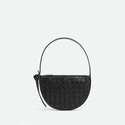 보테가 베네타 여성 블랙 선라이즈 숄더백 - Bottega Veneta Womens Black Sunrise Bag - bvb463x