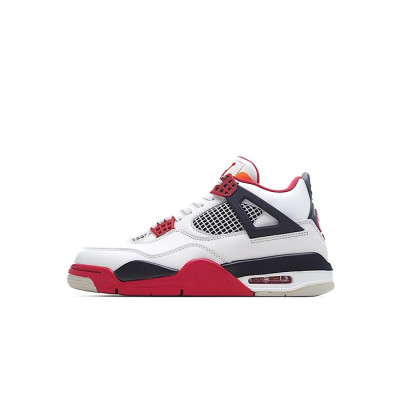 나이키 남/녀 화이트 하이탑 스니커즈 - Nike Air Jordan 4 Retro Unisex Sneakers - nis514x