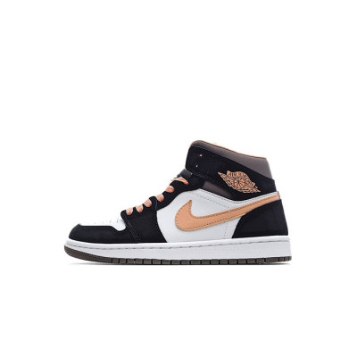 나이키 남/녀 블랙 하이탑 스니커즈 - Nike Air Jordan 1 Mid Unisex Sneakers - nis526x