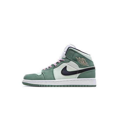 나이키 남/녀 그린 하이탑 스니커즈 - Nike Air Jordan 1 Mid Unisex Sneakers - nis527x