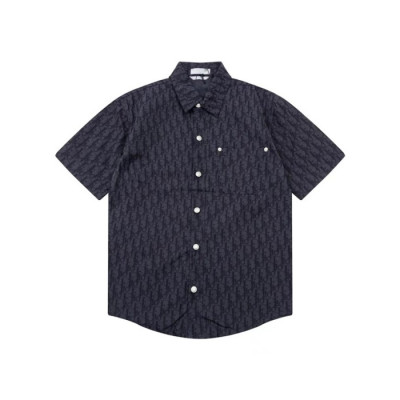 디올 남성 네이비 반팔 셔츠 - Dior Mens Navy Shirts - dic350x