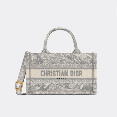 디올 여성 그레이 미니 북토트 - Dior Womens Gray Book Tote - dib1567x