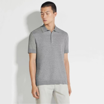 제냐 남성 그레이 폴로 반팔티 - Zegna Mens Gray Polo Tshirts - zec04x