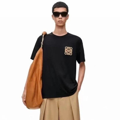 로에베 남성 블랙 반팔티 - Loewe Mens Black Tshirts - loc333x