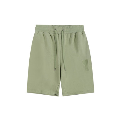 아미 남성 그린 반바지 - Ami Mens Green Half-pants - amc708x