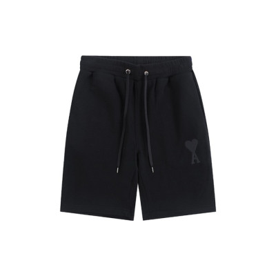 아미 남성 블랙 반바지 - Ami Mens Black Half-pants - amc711x