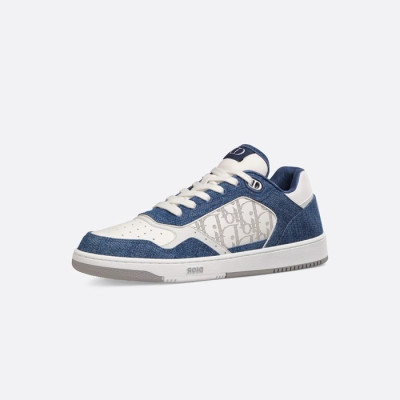 디올 남/녀 블루 로우탑 스니커즈 - Dior Unisex Blue Sneakers - dis654x