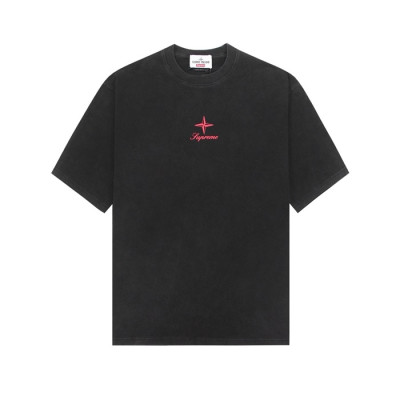스톤아일랜드 남성 블랙 반팔 티셔츠 - Stone Island Mens Black Tshirts - stc786x