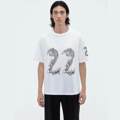 아미리 남성 화이트 반팔 티셔츠 - Amiri Mens White Tshirts - amc801x