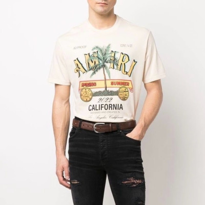 아미리 남성 반팔 티셔츠 - Amiri Mens Casual Tshirts - amc846x