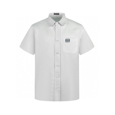 디올 남성 화이트 반팔 셔츠 - Dior Mens White Shirts - dic871x