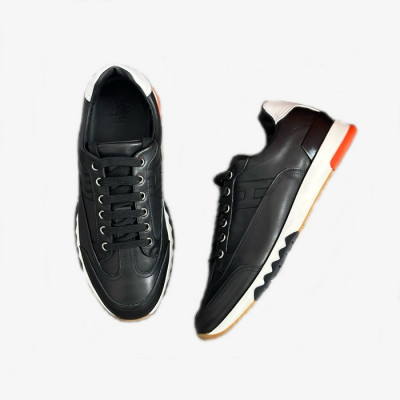 에르메스 남성 블랙 스니커즈 - Hermes Mens Black Sneakers - hes841x