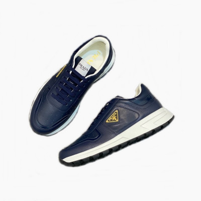 프라다 남성 네이비 스니커즈 - Prada Mens Navy Sneakers - prs896x