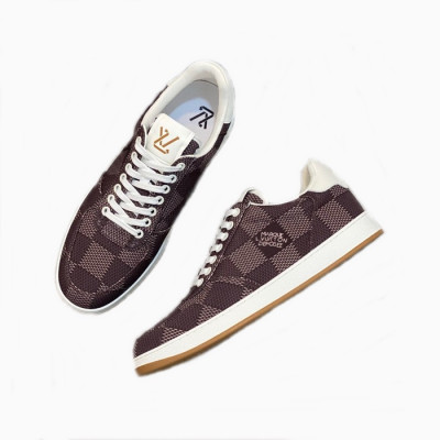 루이비통 남성 브라운 스니커즈 - Louis vuitton Mens Brown Sneakers - lvs927x