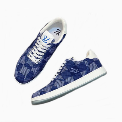 루이비통 남성 블루 스니커즈 - Louis vuitton Mens Blue Sneakers - lvs928x