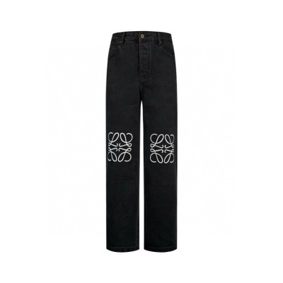 로에베 남성 블랙 청바지 - Loewe Mens Black Jeans - loc942x