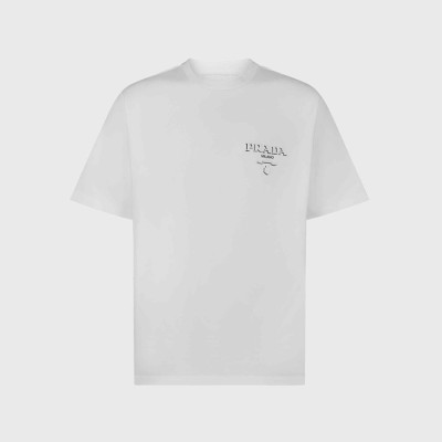 프라다 남성 화이트 반팔 티셔츠 - Prada Mens White Tshirts - prc991x