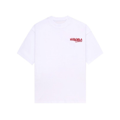 메종 마르지엘라 남성 화이트 반팔 티셔츠 - Maison Margiela Mens White Tshirts - mac1003x