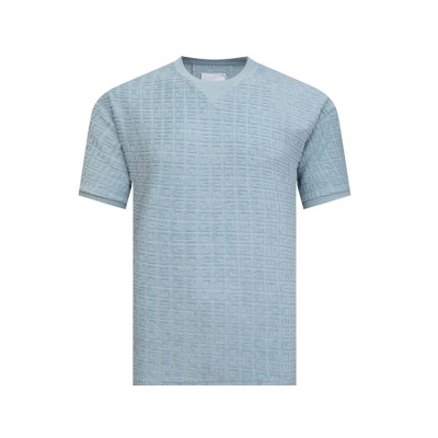지방시 남성 블루 반팔 티셔츠 - Givenchy Mens Blue Tshirts - gic1012x