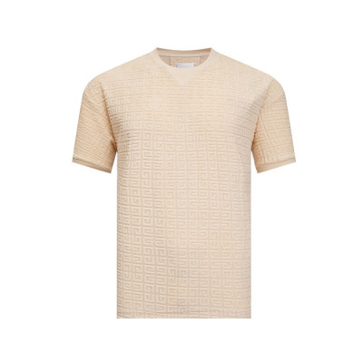 지방시 남성 베이지 반팔 티셔츠 - Givenchy Mens Beige Tshirts - gic1013x