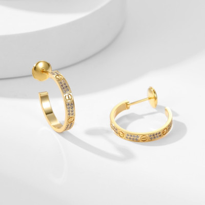 까르띠에 여성 골드 이어링 - Cartier Womens Gold Earring - acc2036x