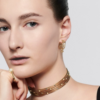 디올 여성 골드 이어링 - Dior Womens Gold Earrings - acc2149x
