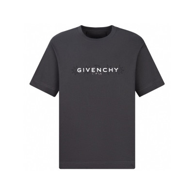 지방시 남성 차콜 반팔 티셔츠 - Givenchy Mens Charcoal Tshirts - gic1179x