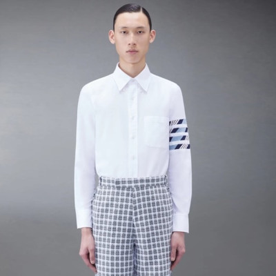톰브라운 남성 화이트 셔츠 - Thom Browne Mens White Dress Shirts - thc1185x