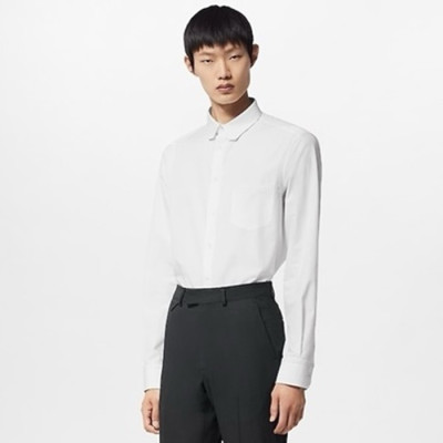 루이비통 남성 화이트 셔츠 - Louis vuitton Mens White Shirts - lvc1186x