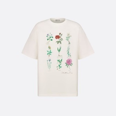디올 남성 화이트 반팔 티셔츠 - Dior Mens White Tshirts - dic1303x