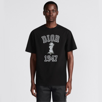매장판 디올 남성 블랙 반팔 티셔츠 - Dior Mens Black Tshirts - dic1331x