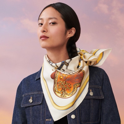 에르메스 여성 화이트 스카프 - Hermes Womens White Scarf - acc2231x