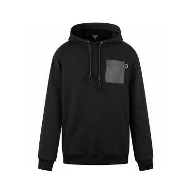 로에베 남성 블랙 후드티 - Loewe Mens Black Hoodie - loc1457x