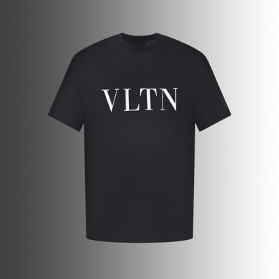 발렌티노 남성 블랙 반팔티 - Valentino Mens Black Tshirts - vac1580x